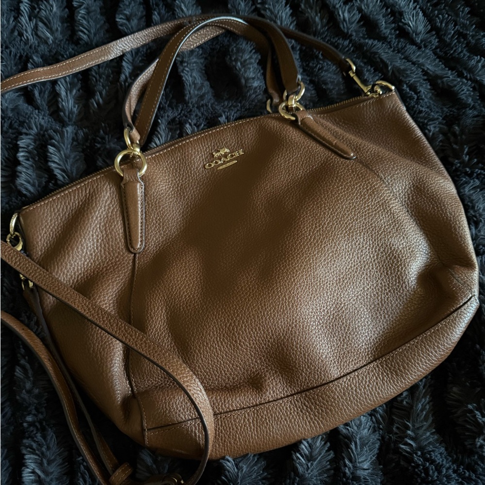 Coach Tan Leather Shoulder Bag